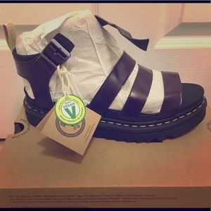 Dr. Martens Vegan Blaire Sandals in Wine